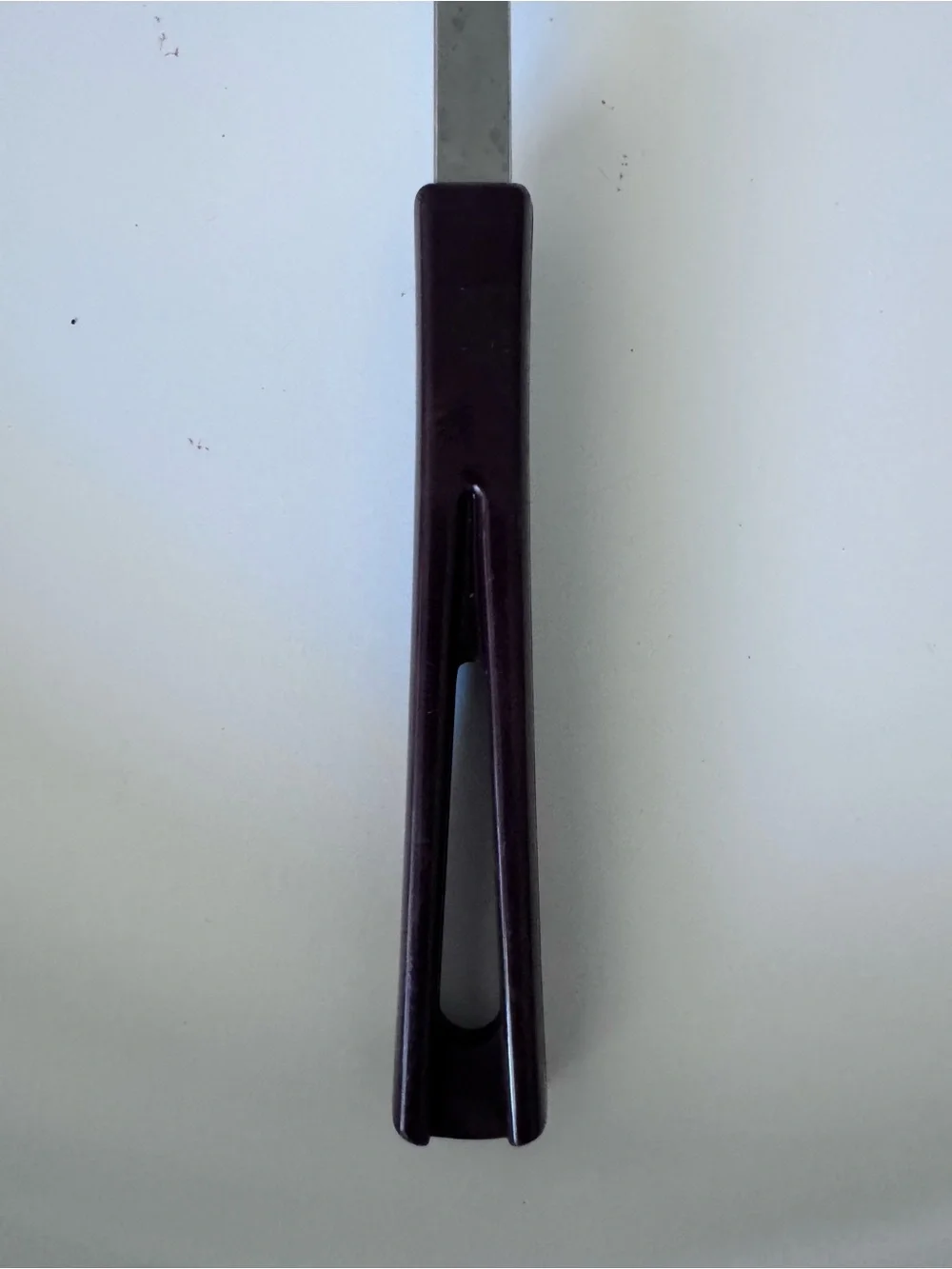 Vintage Stanhome Stainless Steel Slotted  Curved Spatula Scalloped Edges 13